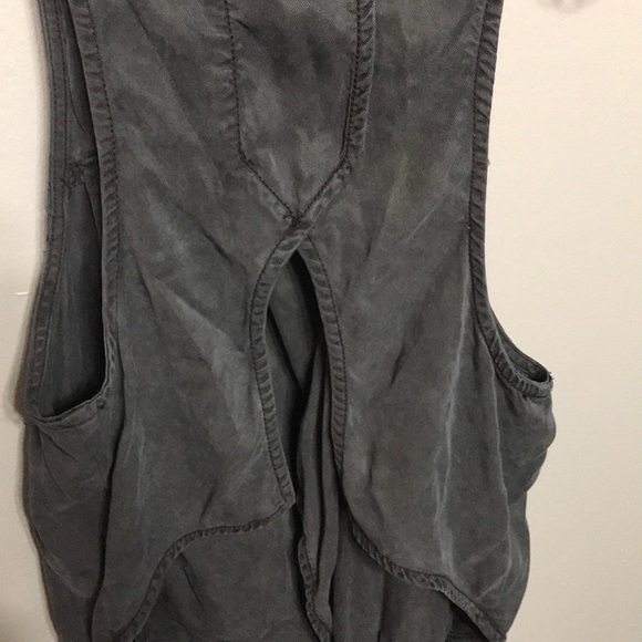 Free People Navy Boho Zip Vest sz S - Picture 6 of 7